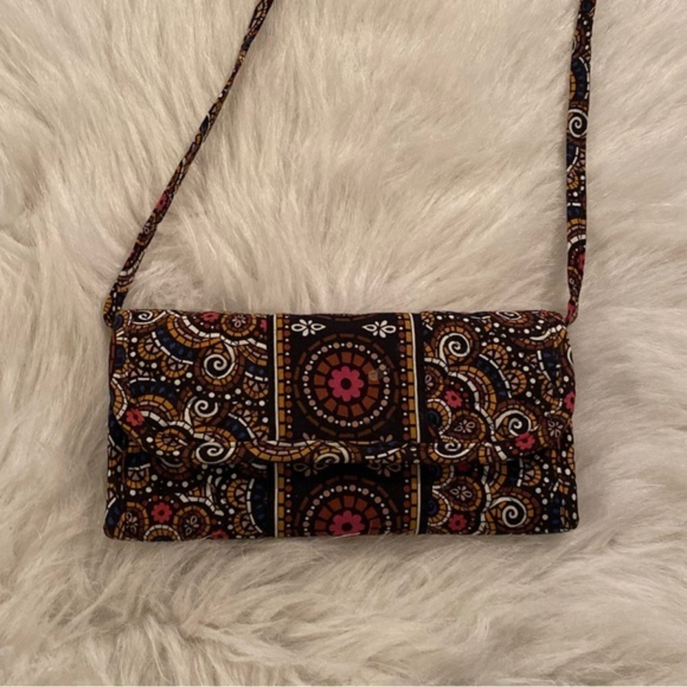 Stephanie Dawn Shoulder Bag Wallet Card Holder Brown-Red Color
